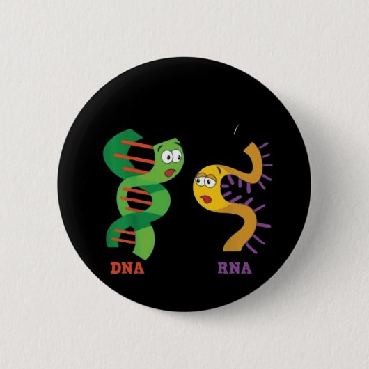 おもしろいことわざシ独身のルDNA Always RNA 缶バッジ (正面)