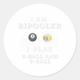 おもしろいことわざビポ遊ラー8ボールおよび9ボール男性W ラウンドシール