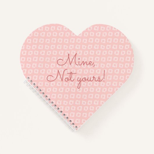 おもしろいことわざピンクジオメトリックパターン ノートブック (正面)