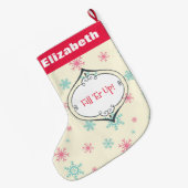 おもしろいことわざフィル'Er Up Christmtasカスタマイズ ラージクリスマスストッキング (裏面 (吊り時))