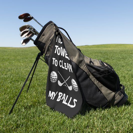 おもしろいことわざブラック ゴルフタオル (グリーン)