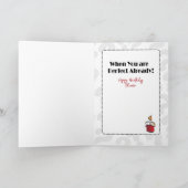 おもしろいことわざ女性漫画ユーモアのある誕生日 カード (内部)