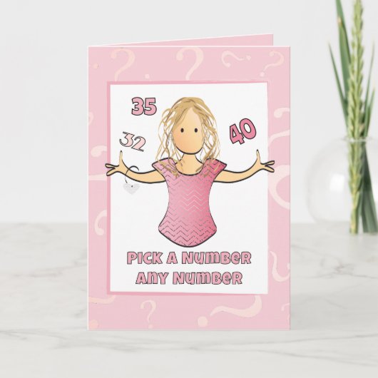 おもしろいことわざ女漫画サッシー40歳の誕生日 カード (正面)