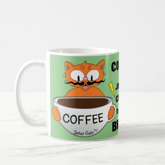 おもしろいことわざ猫 コーヒーマグカップ (左)