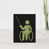 おもしろいことわざ車いすユーザー障害者戦争 カード (正面)