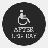 おもしろいことわざ車いすユーザー障害者戦争 ラウンドシール (正面)