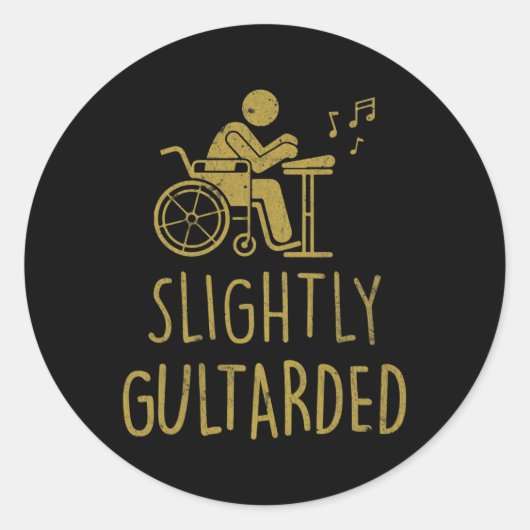 おもしろいことわざ車いす利用者1障害あわ ラウンドシール (正面)