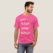おもしろいことわざ食べスリープAnime RepeatマンガリーダC Tシャツ (正面フル)