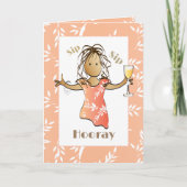 おもしろいことわざ60誕生日女性マンガ民族 カード (正面)