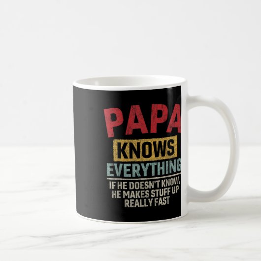 おもしろいこと全部知ってる父の日パパ コーヒーマグカップ (右)