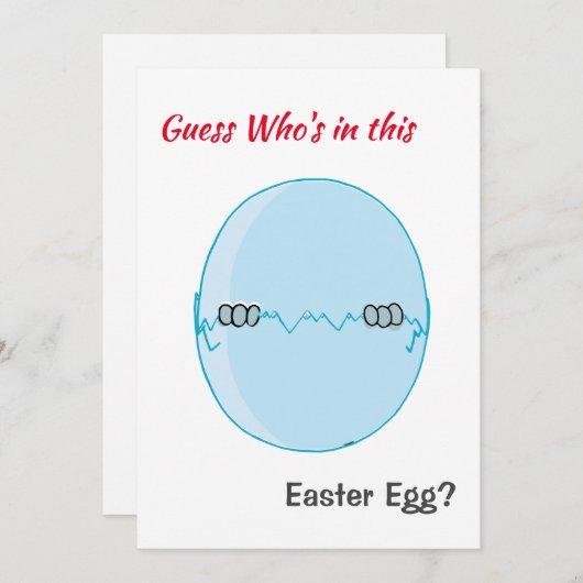おもしろいこのイースター卵の友人のホルに誰がいるか最高のを推測 シーズンカード (正面/裏面)