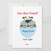 おもしろいこのイースター卵の友人のホルに誰がいるか最高のを推測 シーズンカード (裏面)