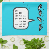 おもしろいこのグルテンの自由な鳥の漫画はです キッチンタオル (折り畳み)