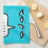 おもしろいこのグルテンの自由な鳥の漫画はです キッチンタオル (四つ折り)