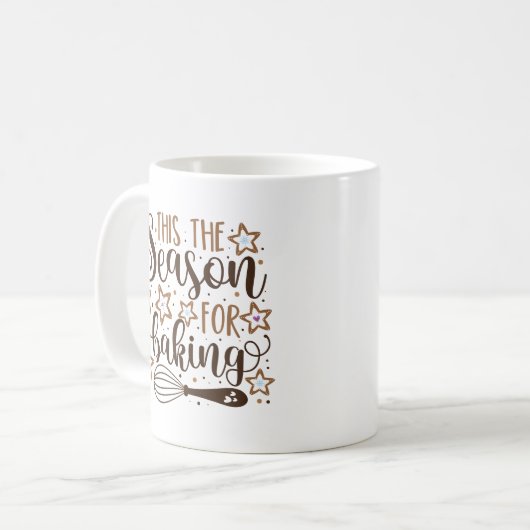 おもしろい'このシーズンズフォーベーキングデザイン コーヒーマグカップ (正面左)