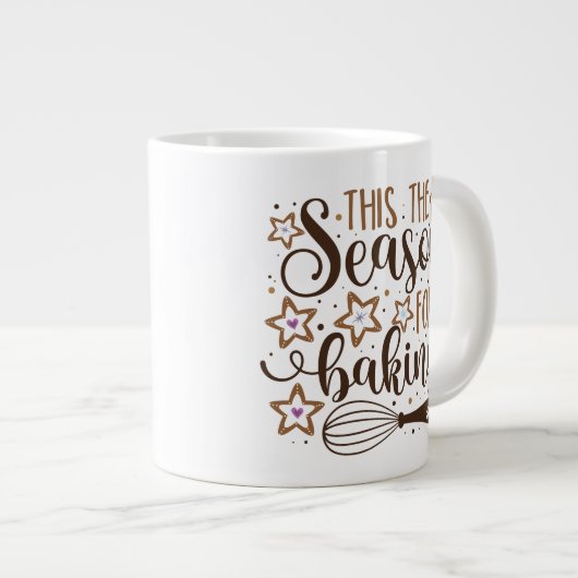 おもしろい'このシーズンズフォーベーキングデザイン ジャンボコーヒーマグカップ (正面右)
