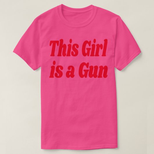 おもしろいこの子は銃だ Tシャツ (デザイン正面)