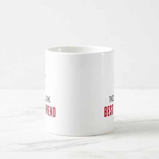 「おもしろいこの男にはガールフレンドが最高のいる コーヒーマグカップ (中央)