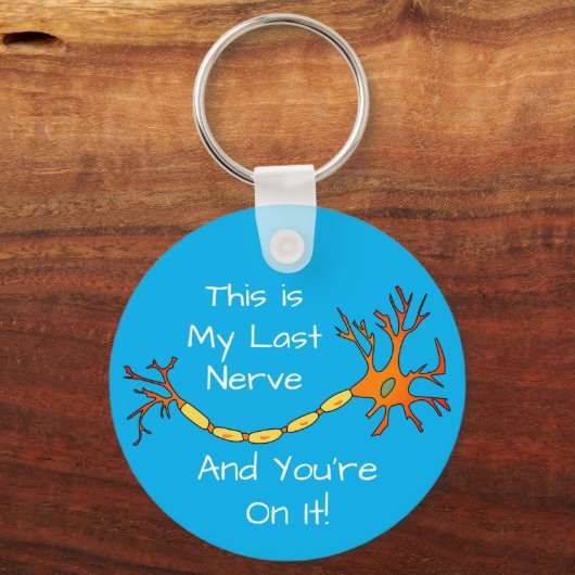 「おもしろいこれが俺の最後の神経であなたはは」 キーホルダー (正面)