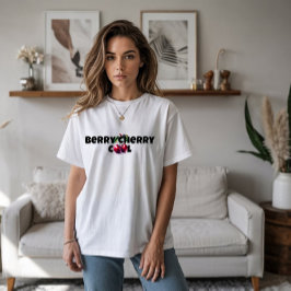 おもしろいさくらんぼビースローガン母の日 Tシャツ