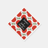 おもしろいさくらんぼベビーシャワーナプキンズ スタンダードカクテルナプキン (角)