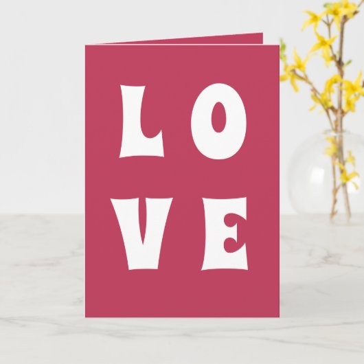 おもしろいさくらんぼマゼンタラブバレンタインデーカード カード (黄色い花)