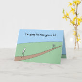 おもしろいさようなら:たくさん恋しく思行く カード (黄色い花)