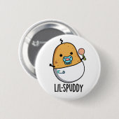 おもしろいじゃがいも駄洒落 Lil-spuddy 缶バッジ (正面&裏面)