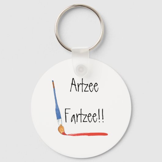おもしろいすごいキュートなArtzee Fartzee Artists キーホルダー (正面)