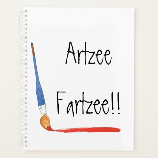 おもしろいすごいキュートなArtzee Fartzee Artists プランナー手帳 (正面)