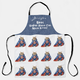 おもしろいすごいタビーキャットオールオーバープリントエプロン エプロン