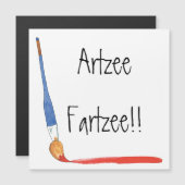 おもしろいすごい可愛いArtzee Fartzeeカードマグネット (正面/裏面)
