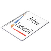 おもしろいすごい可愛いArtzee Fartzee Spiral ノートブック (左側)