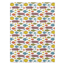 おもしろいすごい魚 テーブルクロス