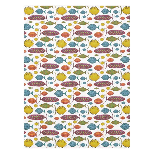 おもしろいすごい魚 テーブルクロス (正面)