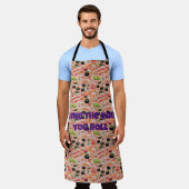 おもしろいすし、にぎり、巻き、日本のテーマ エプロン (着用した状態)