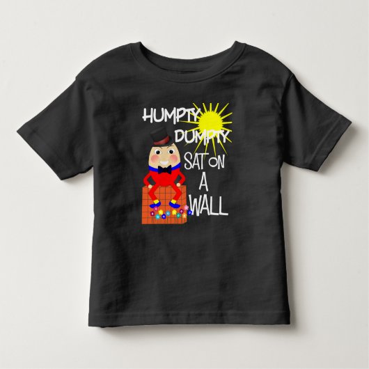 おもしろいすてき子供部屋ライムハンプティダンプティかわいい トドラーTシャツ (正面)