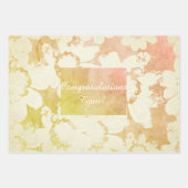 おもしろいすべての行事フローラ包カスタム装テンプレート ラッピングペーパーシート (正面2)