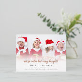 おもしろいそう穏やかではないが、非常に明るいスクリプト写真Glam 箔シーズンポストカード (立ち正面)