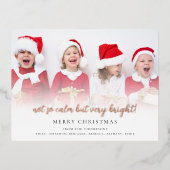 おもしろいそう穏やかではないが、非常に明るいスクリプト写真Glam 箔シーズンポストカード (正面)