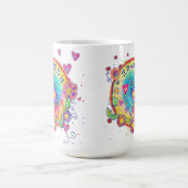 おもしろいそれが引用文フローラハート コーヒーマグカップ (中央)