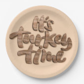 おもしろいそれはトルコの時間感謝祭の夕食の発言です ペーパープレート (正面)