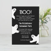おもしろいそれほど怖くないハロウィーンの衣装パーティー招待状 招待状 (スタンド正面)