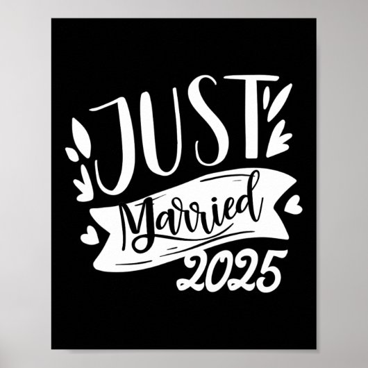 おもしろいたった今結婚しました2025かわいい花嫁と花婿マルリ ポスター (正面)