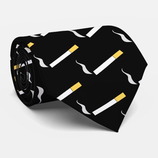 おもしろいたばこ模様 ネクタイ (ロール)