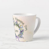 おもしろいちょうど別の開花日ワイルドフラワーカスタム カフェラテマグ (右アングル)