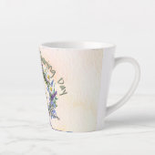 おもしろいちょうど別の開花日ワイルドフラワーカスタム カフェラテマグ (右)