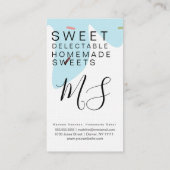 おもしろいつや消し滴下ケーキベーカリーワッフルパターン 名刺 (裏面)