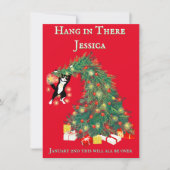 おもしろいつるクリスマスの木の猫 (正面)