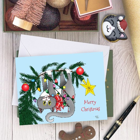 おもしろいつるクリスマス カード